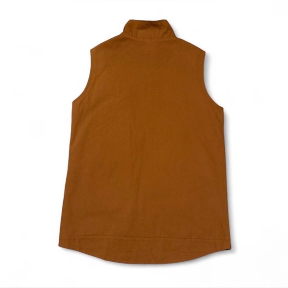 NWT Carhartt Tan Duck Canvas Work Vest with Fleece Lining - Picture 3 of 5